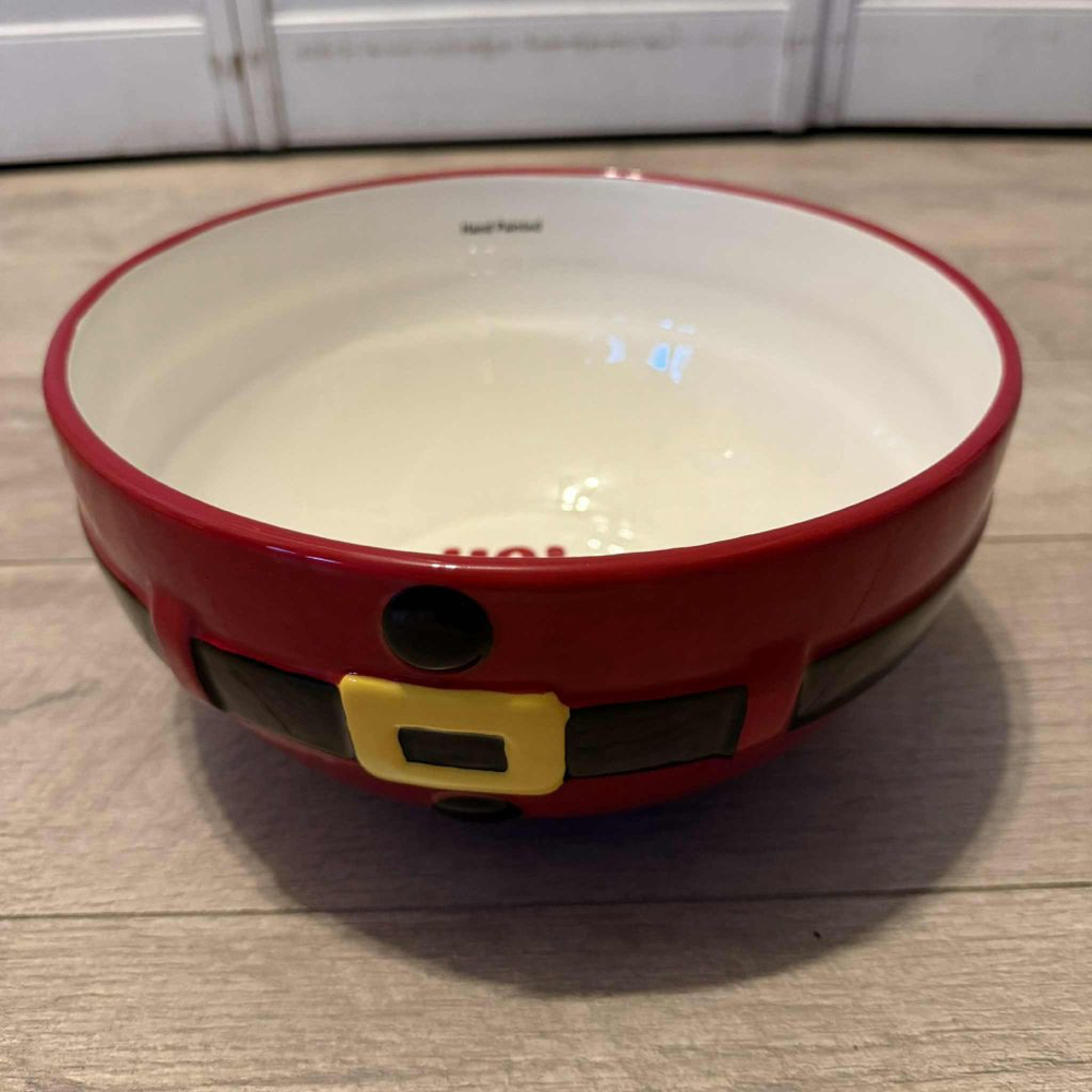 St. Nicholas Square Holiday Cheer Serveware Bowl Red Black